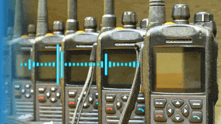 walkie talkie com ondas de rádio