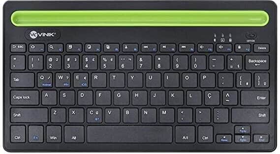 teclado bluetooth com suporte vinik