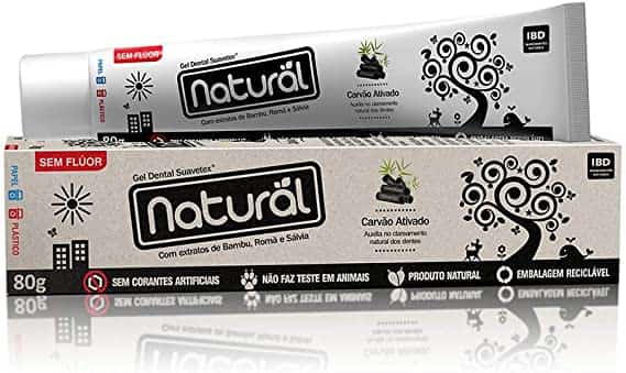 creme dental natural de carvao