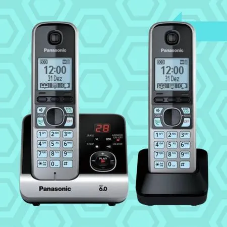 telefone sem fio com bateria panasonic