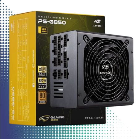 fonte para pc C3Tech PS G850 850W 80 Plus Bronze